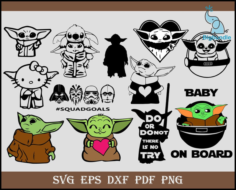 80+ Baby Yoda bundle 2.0 Digital Dowload