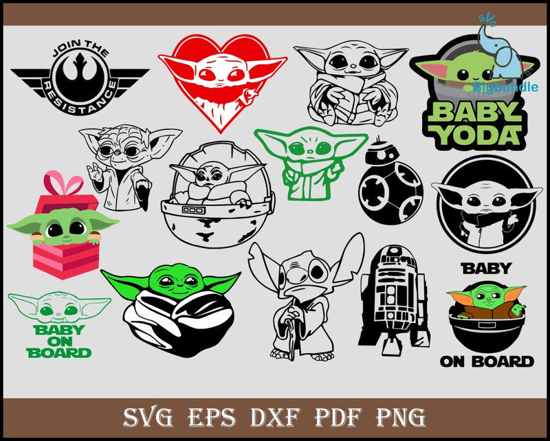 80+ Baby Yoda bundle 2.0 Digital Dowload