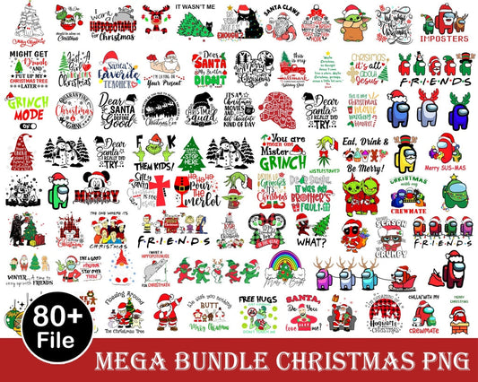 80+ Christmas SVG Bundle, Christmas Svg, Holiday Svg, Winter Svg, Christmas Sign Svg, Christmas Quotes, Cut File, Cricut, Silhouette