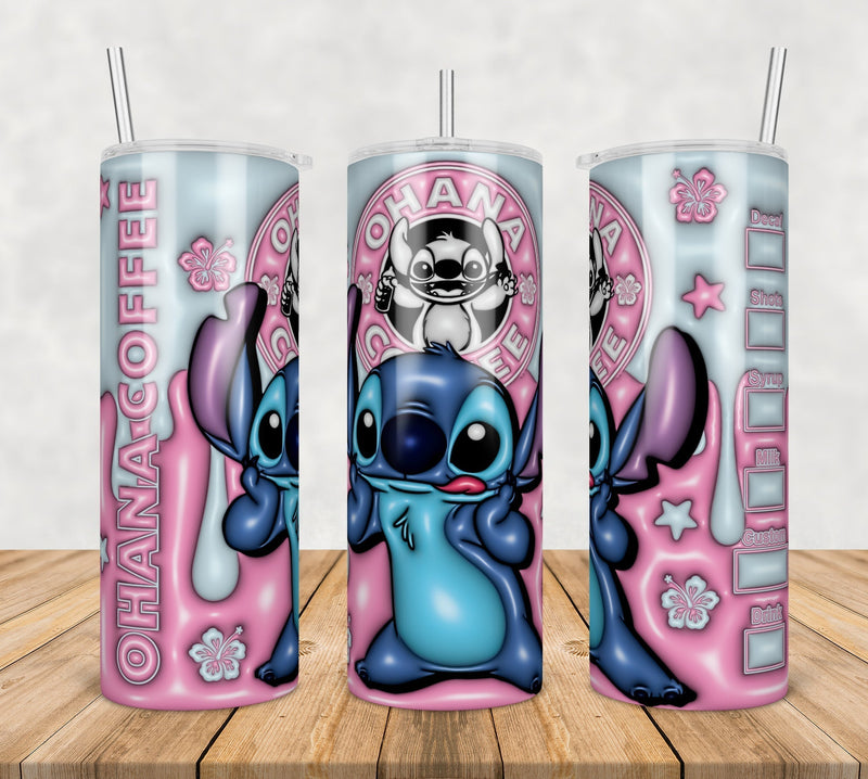 Stitch Inflated 3D Tumbler Wrap Png, SG10072380