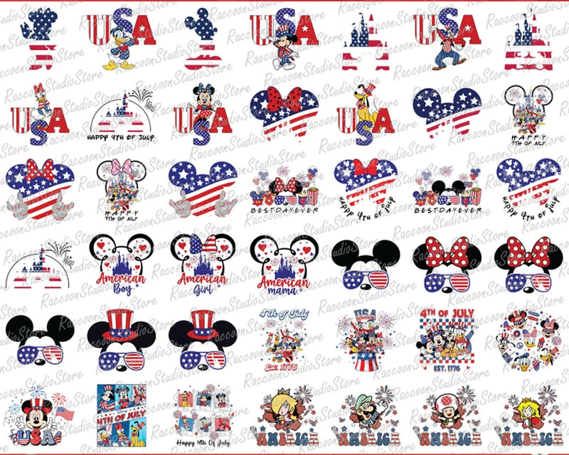 80+ 4th of July Cartoon Svg Png Bundle - Instant download