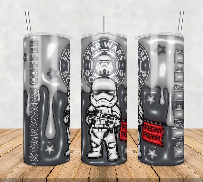 Storm Trooper Inflated 3D Tumbler Wrap Png, SG10072381