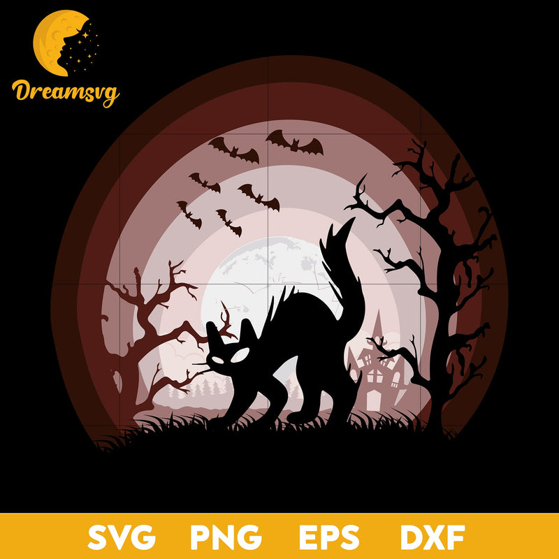 Cat Halloween svg, Halloween svg, png, dxf, eps digital file.