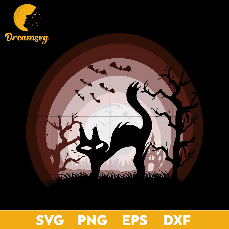 Cat Halloween svg, Halloween svg, png, dxf, eps digital file.