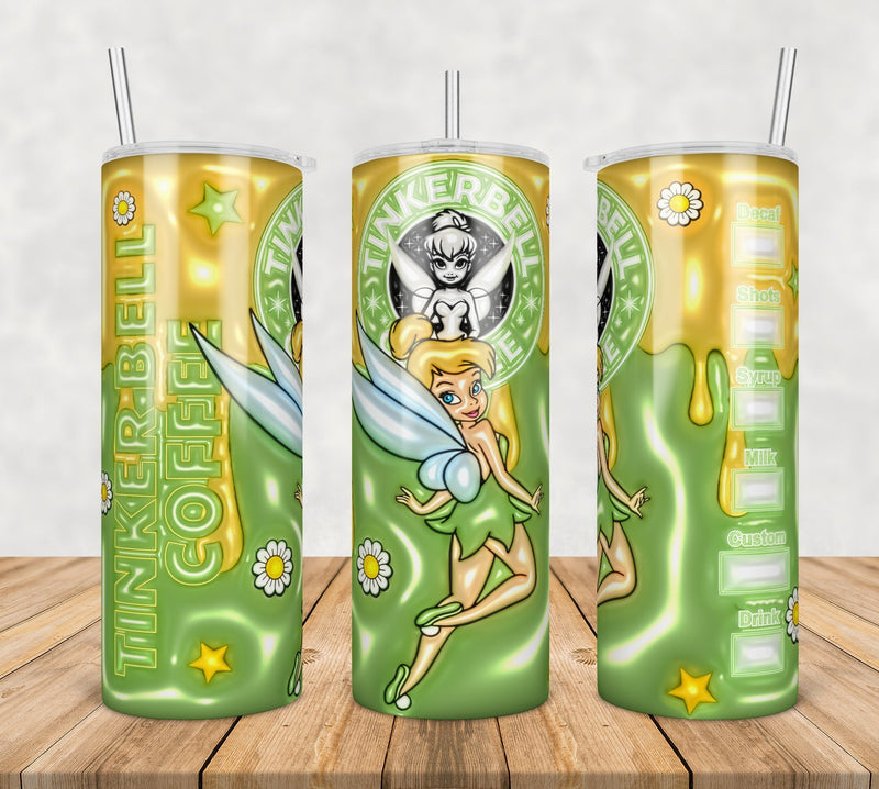 Tinker Bell Inflated 3D Tumbler Wrap Png, SG10072386