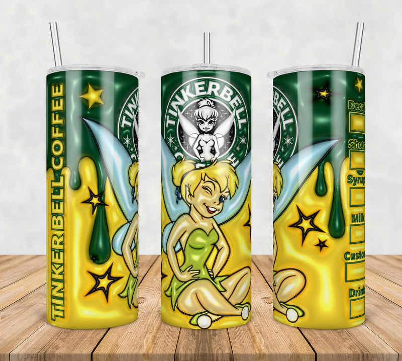 Tinker Bell Inflated 3D Tumbler Wrap Png, SG10072387