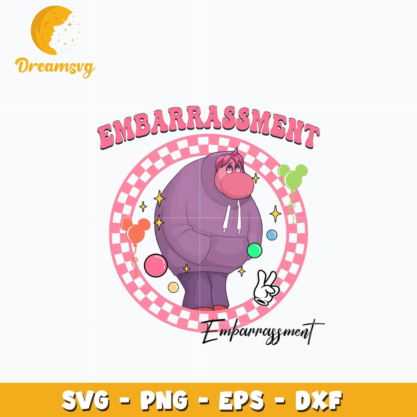 Embarrassment name design svg, inside out svg