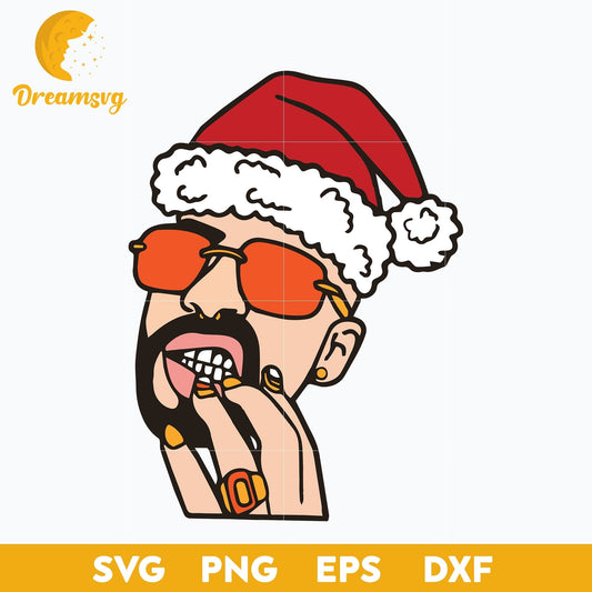 Bad Bunny Santa Claus Christmas SVG, Christmas SVG, PNG, DXF, EPS File.