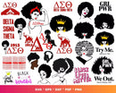 Afro Clipart Bundle, PNG & SVG Files for Cricut & Silhouette