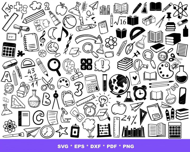 Back To School SVG Bundle 2000+ Files For Cricut & Silhouette