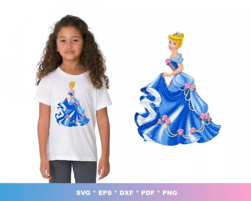 Cinderella Princess SVG, Cinderella SVG, Princess Disney SVG Cricut, Cinderella Disney PNG