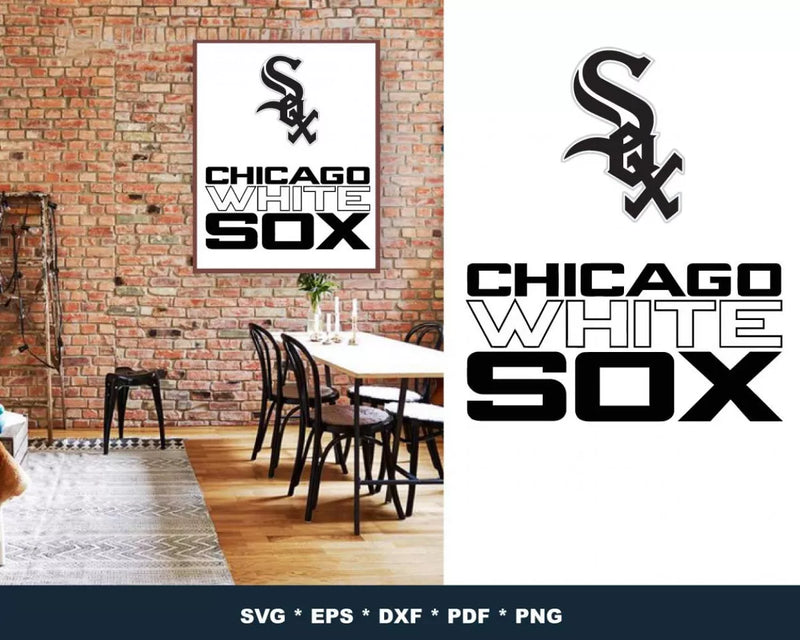 Chicago White Sox Clipart Bundle, PNG & SVG Files for Cricut / Silhouette