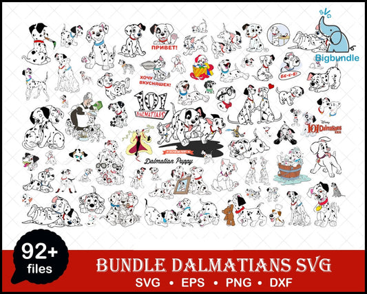 90+ Dalmatians Svg Bundle, Disney Svg Bundle, Cricut Files, Disney Svg