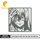 Mahito face embroidery design