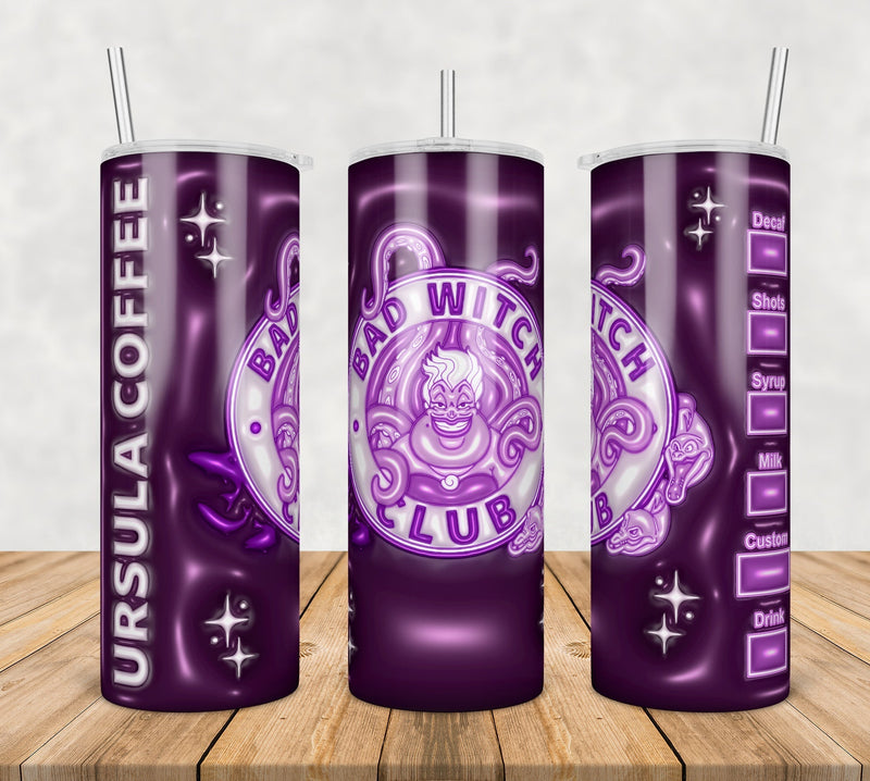 Ursula Coffee Inflated 3D Tumbler Wrap Png, SG10072391