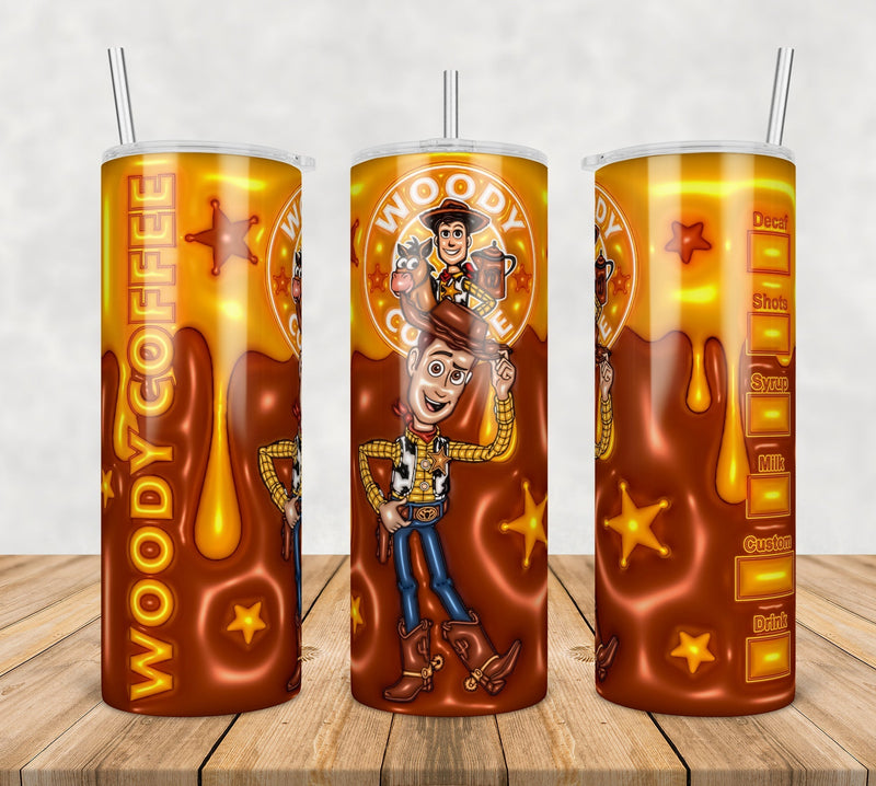 Woody Inflated 3D Tumbler Wrap Png, SG10072395