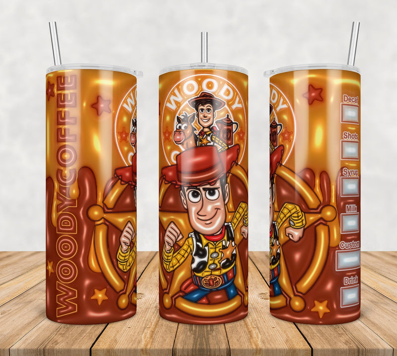 Woody Inflated 3D Tumbler Wrap Png, SG10072397