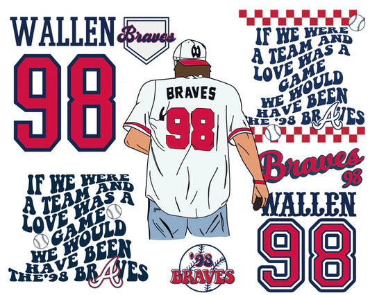 98 Braves Bundle Png, If We Were A Team Png, Braves 98 wallen Png