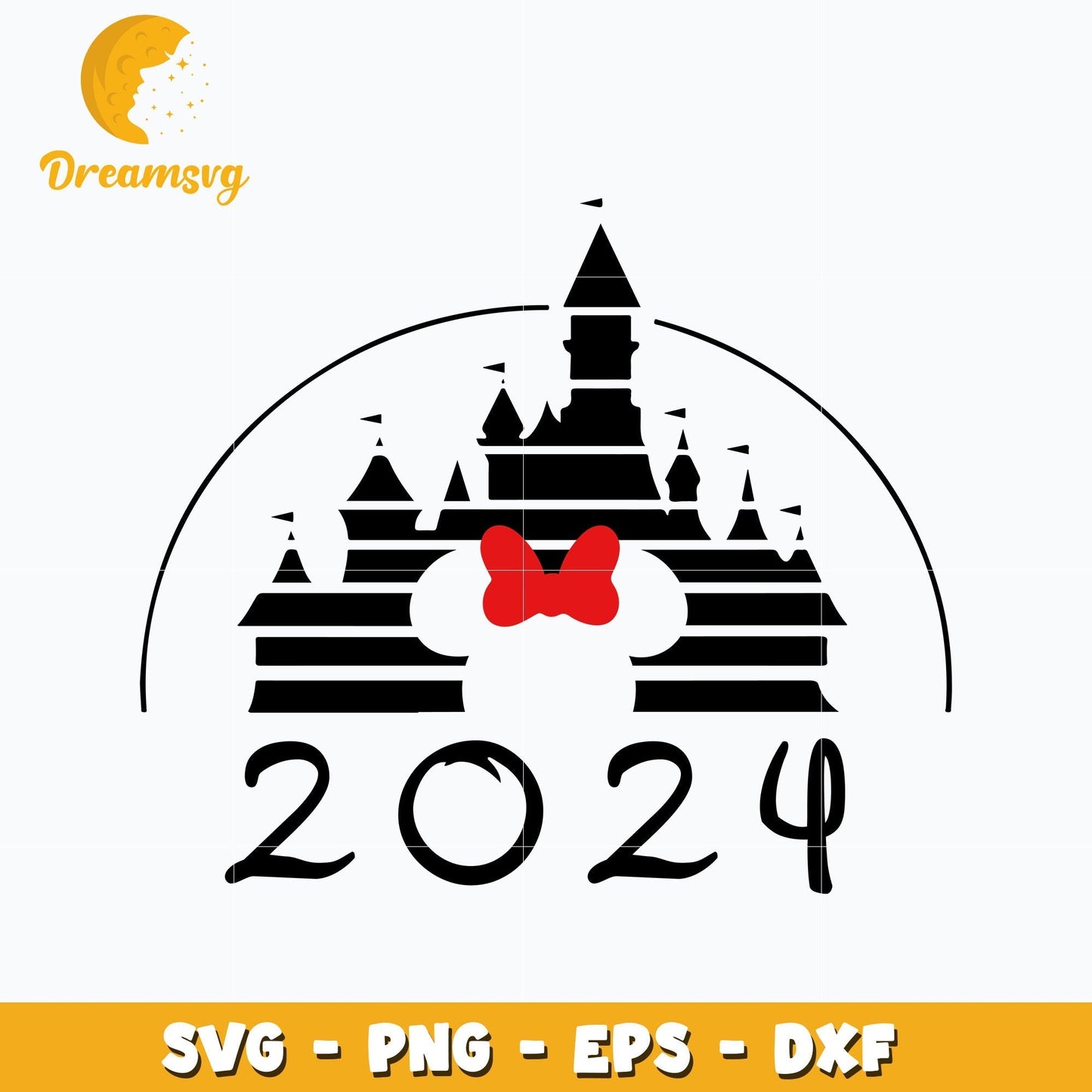 Disney World 2024 svg, minnie head svg, digital download
