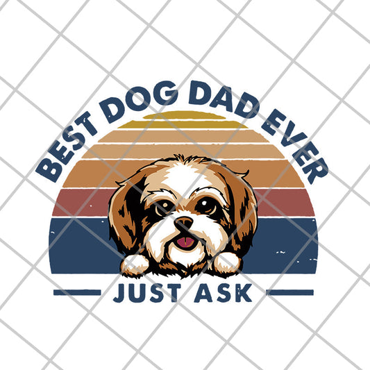 Best Dog Dad Mom Peeking Dog Retro svg, png, dxf, eps digital file FTD10062105