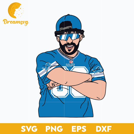 Bad Bunny Detroit Lions SVG, Detroit Lions NFL SVG, PNG DXF EPS Digital File