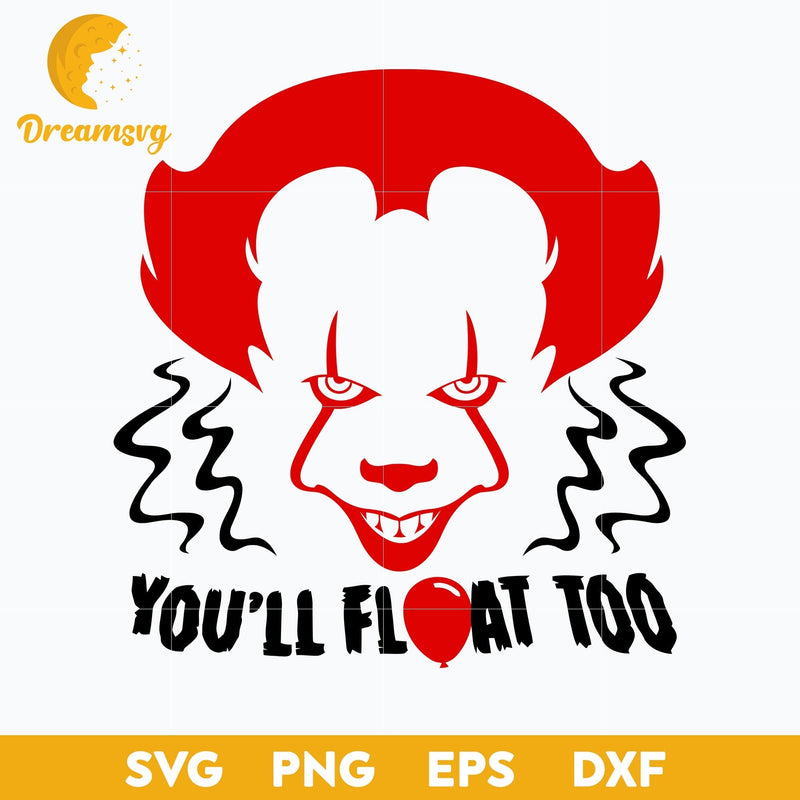 Pennywise Clown Pumpkin Stencil SVG, Scary Halloween SVG, Horror Characters svg, Halloween svg, png, dxf, eps digital file.