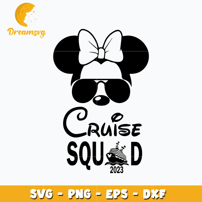 Minnie head disney cruise squad svg