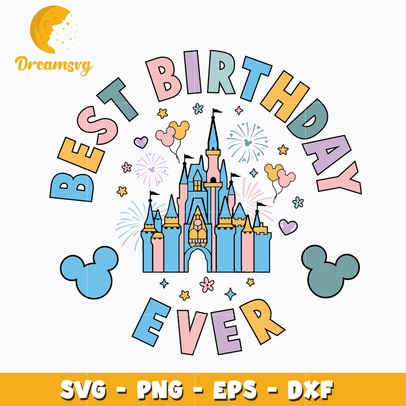 Minnie castle best birthday ever svg