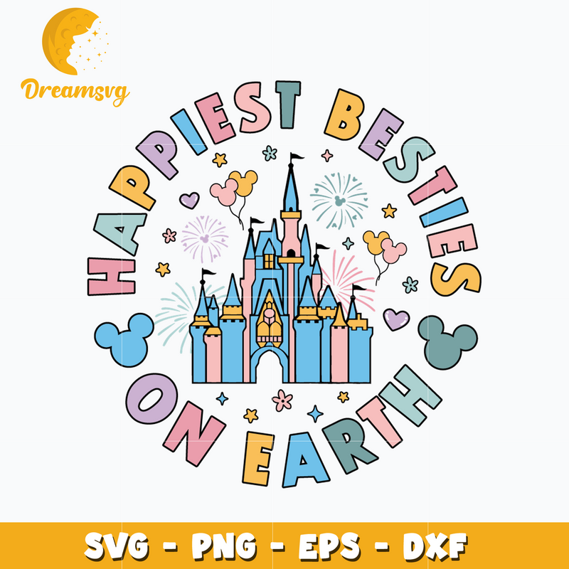 Mickey castle the happiest besties on earth svg