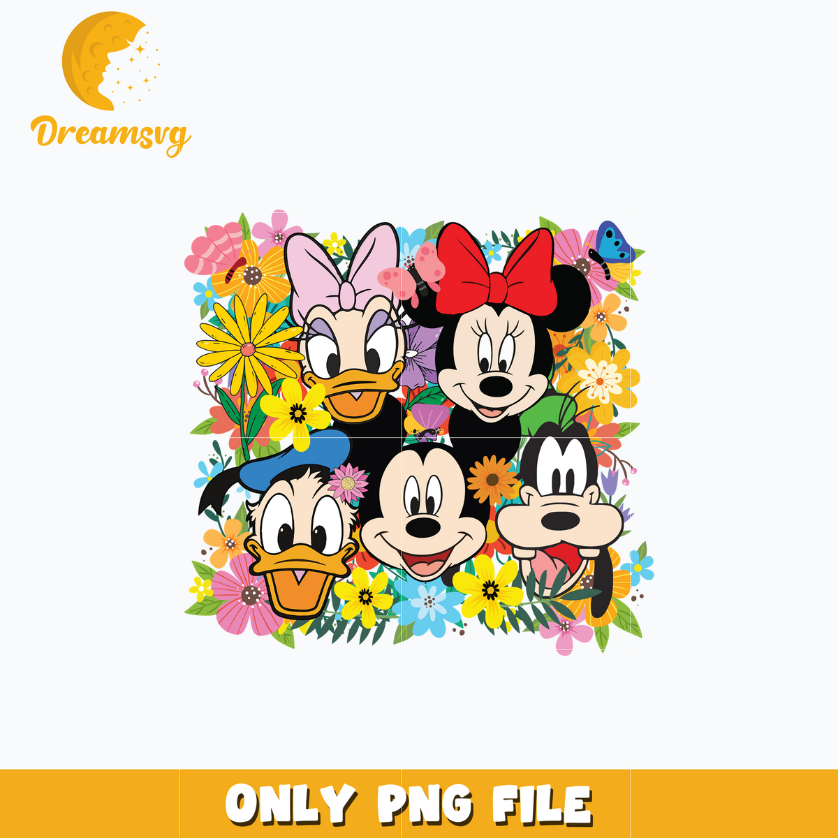 Mickey mouse and friends flower png