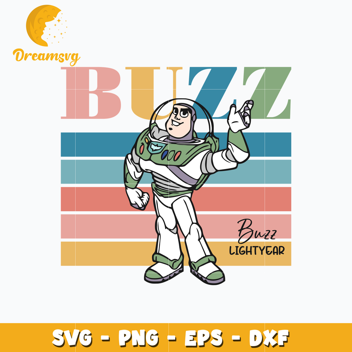 Retro Buzz disney toy story svg