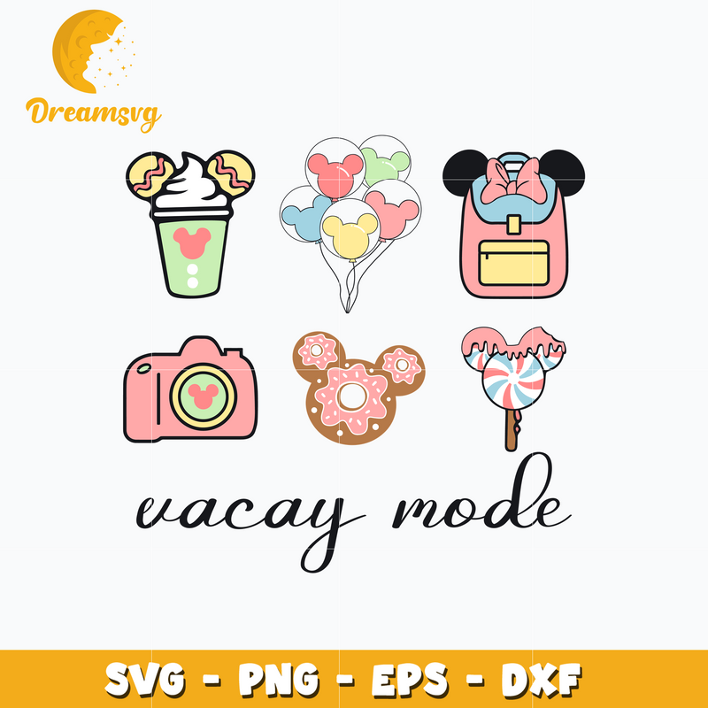 Mickey disney cake vacay mode svg