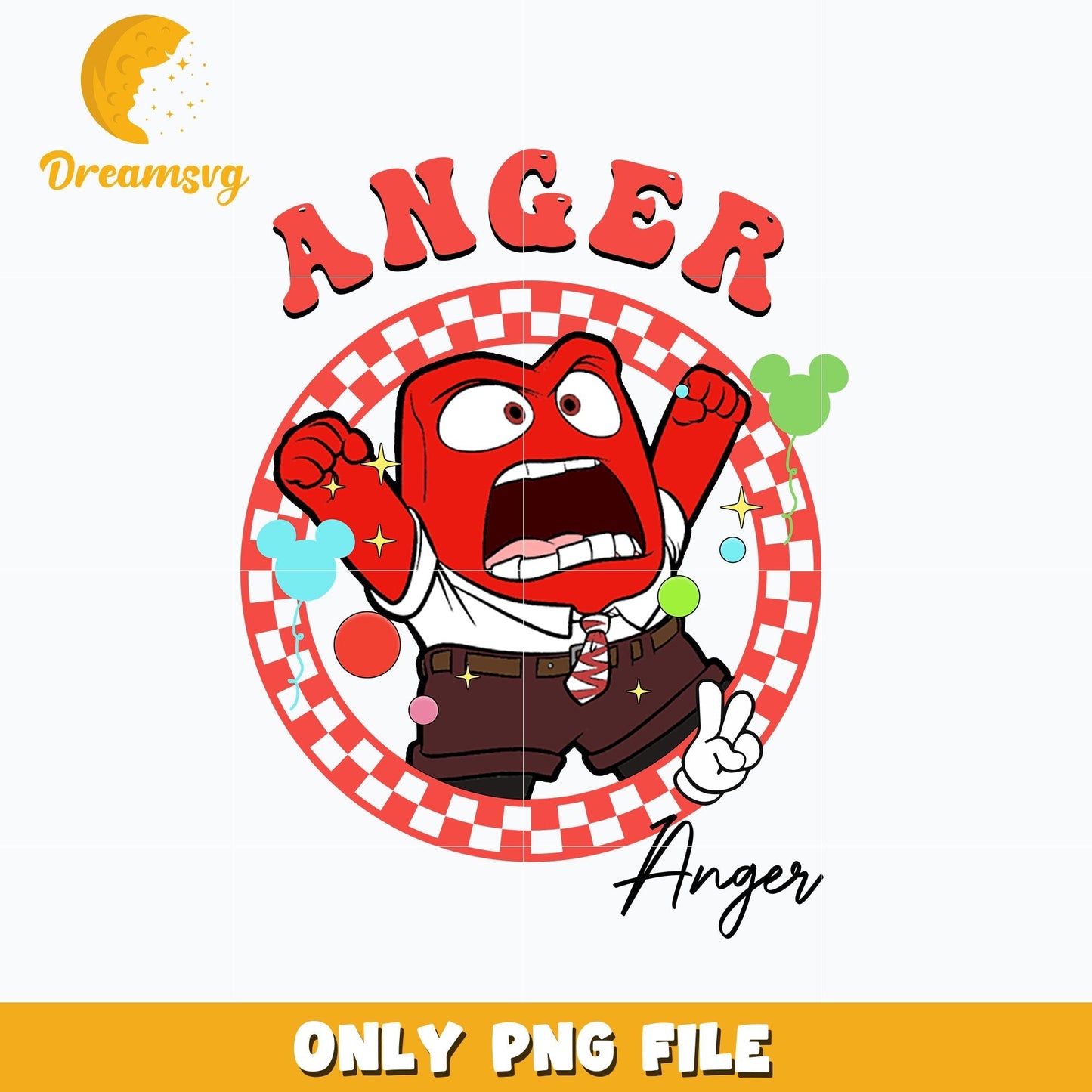 Inside out Anger name design png