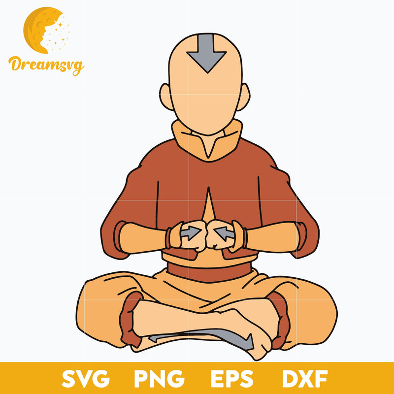 Aang svg, svg file for cricut ,Anime svg, png, eps, dxf digital download