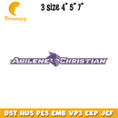 Abilene Christian logo embroidery design, NCAA embroidery, Sport embroidery, logo sport embroidery, Embroidery design.