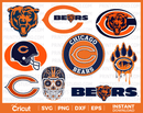 Chicago Bears Clipart Bundle, PNG & SVG Cut Files for Cricut / Silhouette