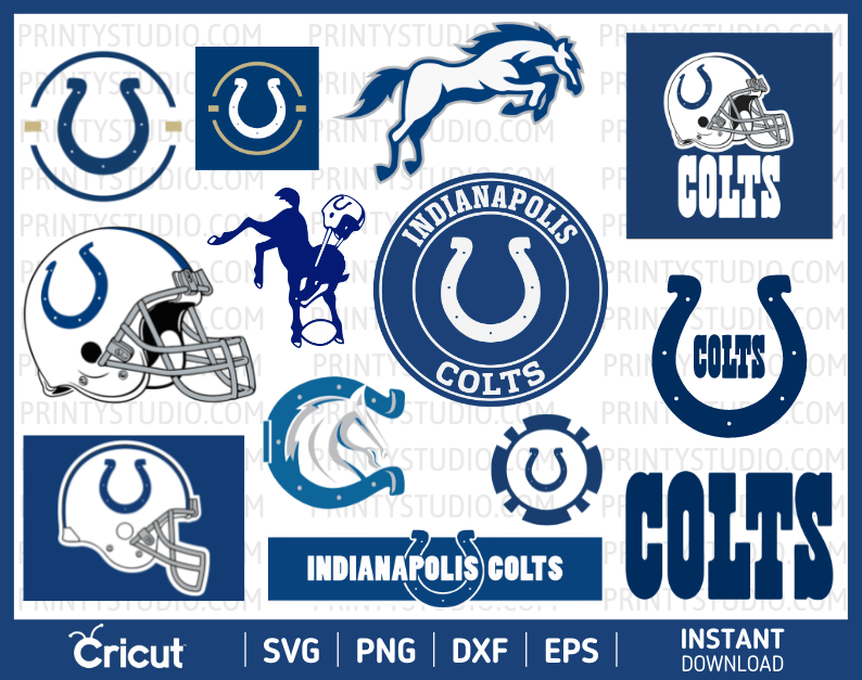 Indianapolis Colts Clipart Bundle, PNG & SVG Cut Files for Cricut / Silhouette