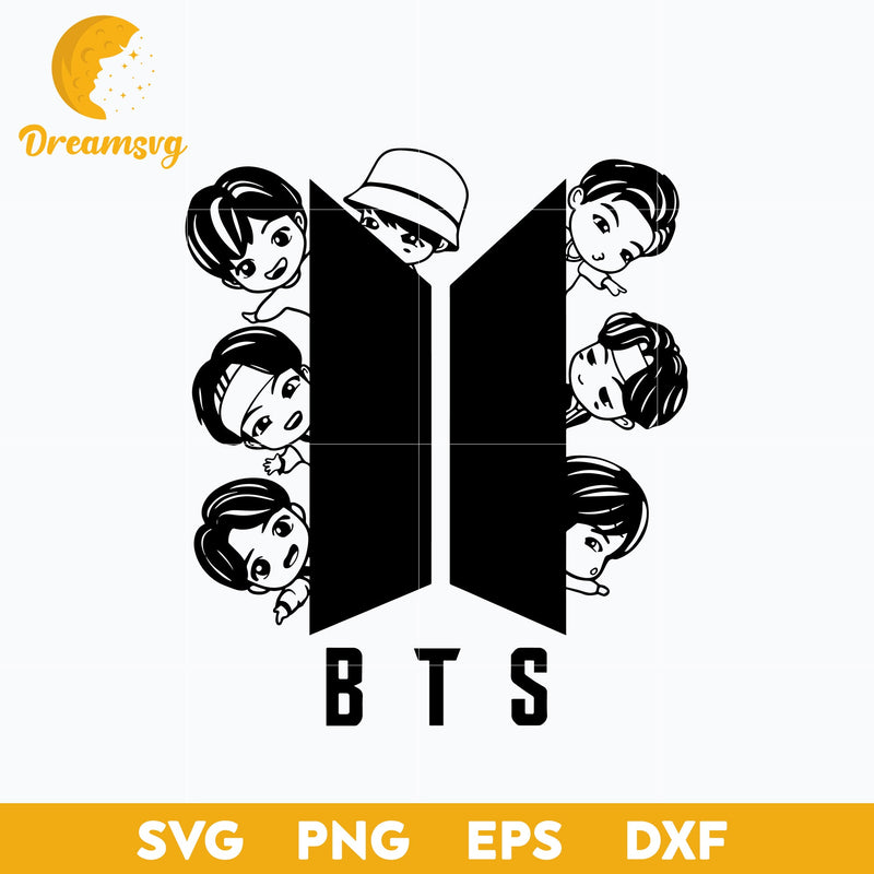 Adorable TinyTan BTS Member Svg, Funny Svg, png, dxf, eps digital file.