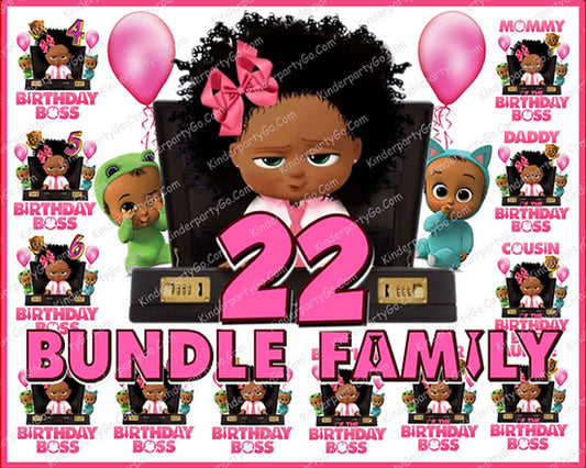 African American BOSS BABY png, African-American Boss Baby Birthday Girl, digital download