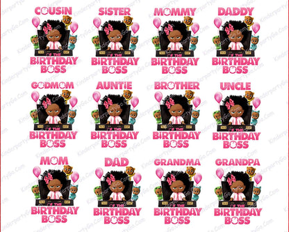 African American BOSS BABY png, African-American Boss Baby Birthday Girl, digital download