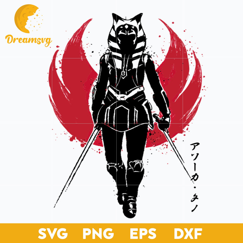 Ahsoka Tano svg, svg file for cricut ,Anime svg, png, eps, dxf digital download