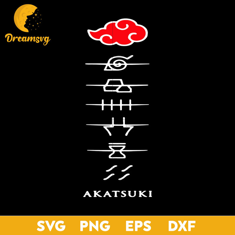 Akatsuki svg, Naruto svg, svg file for cricut ,Anime svg, png, eps, dxf digital download