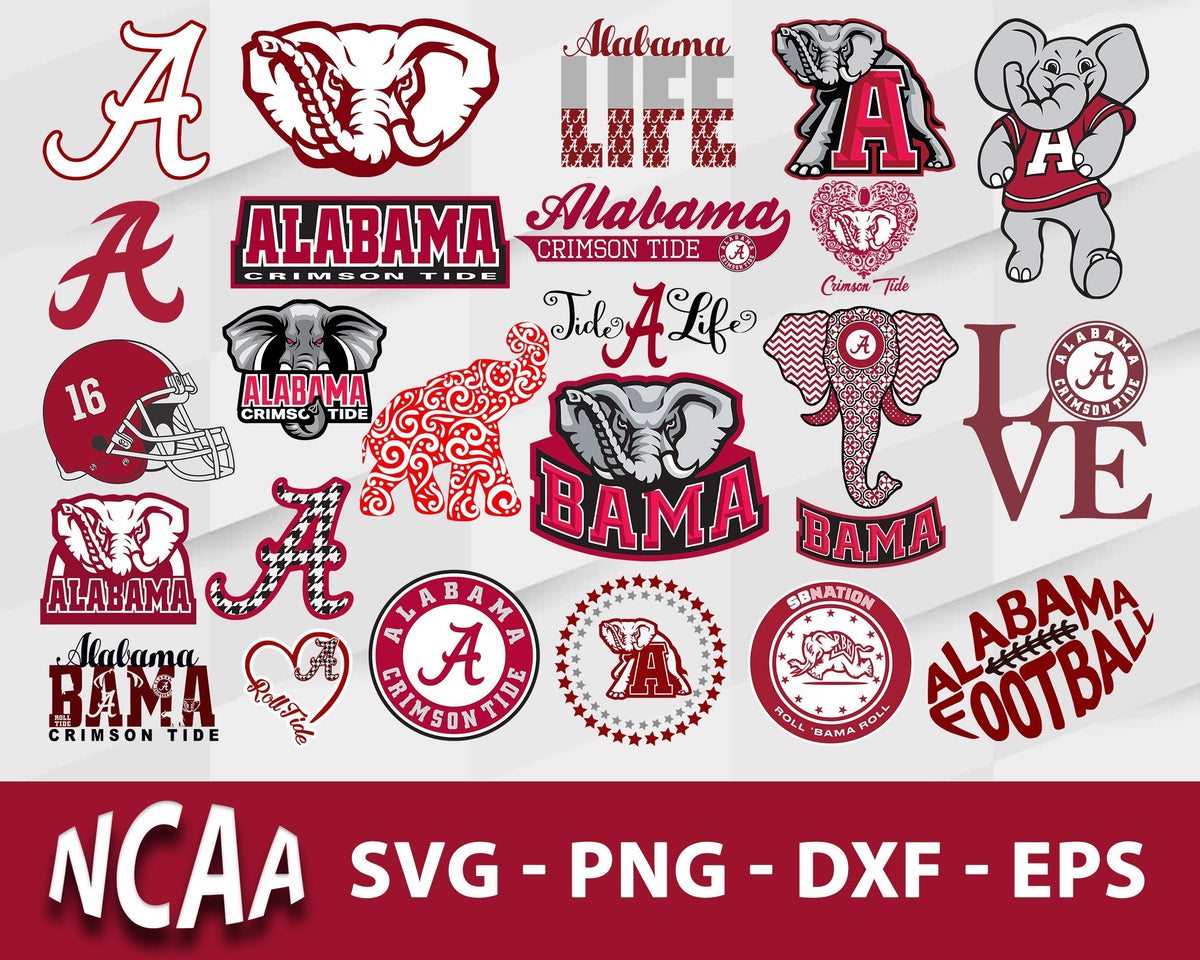 Alabama Crimson Tide Svg Bundle, Alabama Crimson Tide Svg, Sport Svg, Ncaa Svg, Png, Dxf, Eps Digital file.
