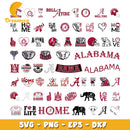 Logo alabama crimson tide design bundle svg, alabama crimson tide football svg