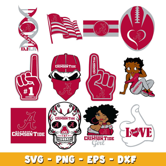Alabama Crimson Tide logo svg, Alabama Crimson Tide bundle  svg, ncaa svg