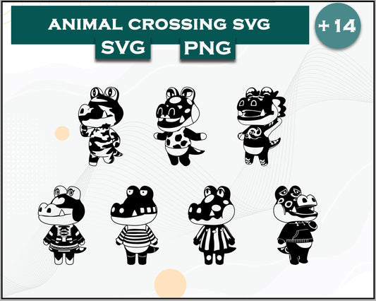 14+ Alligator Svg Bundle, Animal Crossing Svg Bundle, Animal Crossing Svg, Cartoon svg, png digital file