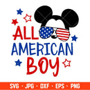 All American Boy Mickey Mouse Svg, Free Svg, Daily Freebies Svg, Cricut, Silhouette Vector Cut File