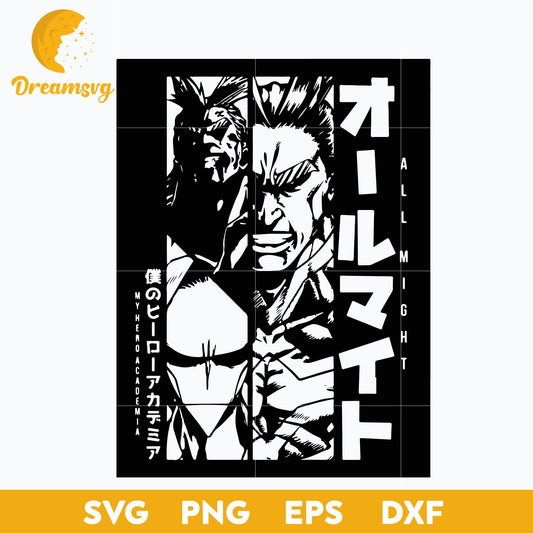 All Might Svg , svg file for cricut ,Anime svg, png, eps, dxf digital download