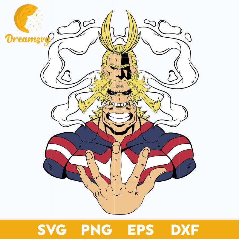 ALL MIGHT REDUCIDO SVG, svg file for cricut ,Anime svg, png, eps, dxf digital download