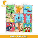 All characters of dr seuss png, dr seuss png, cartoon png